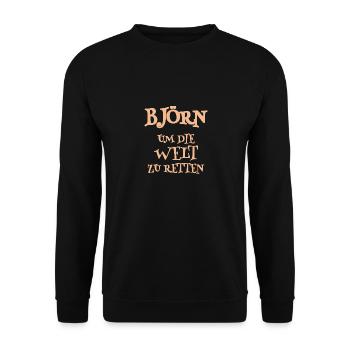 Held Björn - Unisex Pullover - Schwarz - Vorne - Alina (178cm) & Michal (187cm)