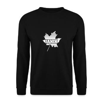 Cadeau pour Janik - Sweat-shirt Unisexe - noir - Devant - Alina (178cm) & Michal (187cm)