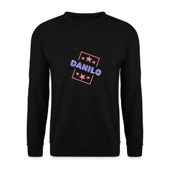 Gift for Danilo - Unisex Sweatshirt - black - Front - Alina (178cm) & Michal (187cm)