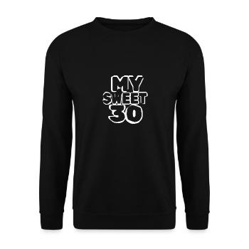 30 - Unisex Sweatshirt - black - Front - Alina (178cm) & Michal (187cm)