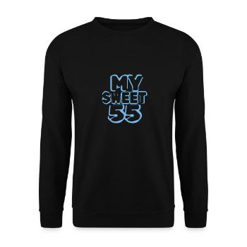 55 - Unisex Sweatshirt - black - Front - Alina (178cm) & Michal (187cm)
