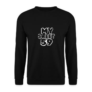 Birthday 59 - Unisex Sweatshirt - black - Front - Alina (178cm) & Michal (187cm)
