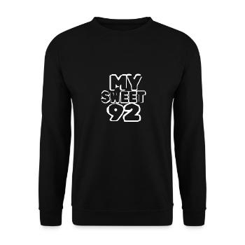 Sweet 92 - Unisex Sweatshirt - black - Front - Alina (178cm) & Michal (187cm)