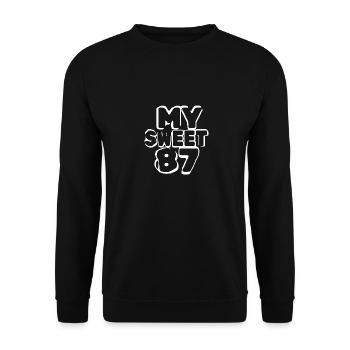 87 - Unisex Sweatshirt - black - Front - Alina (178cm) & Michal (187cm)