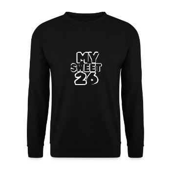 Birthday 26 - Unisex Sweatshirt - black - Front - Alina (178cm) & Michal (187cm)
