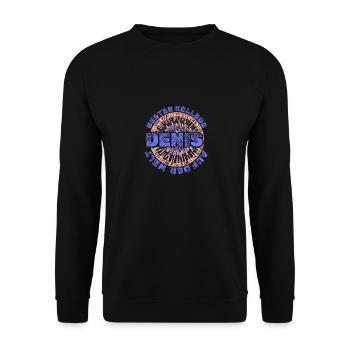 Gift for Denis - Unisex Sweatshirt - black - Front - Alina (178cm) & Michal (187cm)