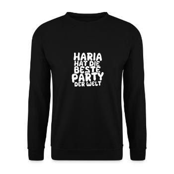Holiday destination Haria - Unisex Sweatshirt - black - Front - Alina (178cm) & Michal (187cm)