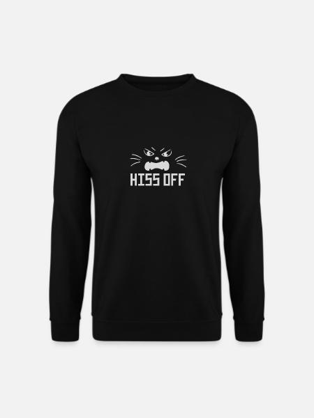 Sifflement de Funny Meow Cat - Sweat-shirt Unisexe - noir