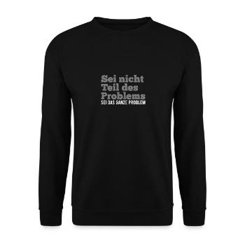 I'm A 10 But I Have Tummy Troubles - Unisex Pullover - Schwarz - Vorne - Alina (178cm) & Michal (187cm)