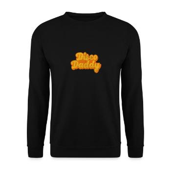 Disco Daddy Retro 60's 70s Party Costume Dad - Unisex Pullover - Schwarz - Vorne - Alina (178cm) & Michal (187cm)