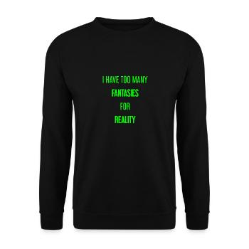 Fantasies for reality - This is where magic is created! - Unisex Sweatshirt - black - Front - Alina (178cm) & Michal (187cm)