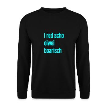 I red scho oiwei boarisch - Sweat-shirt Unisexe - noir - Devant - Alina (178cm) & Michal (187cm)