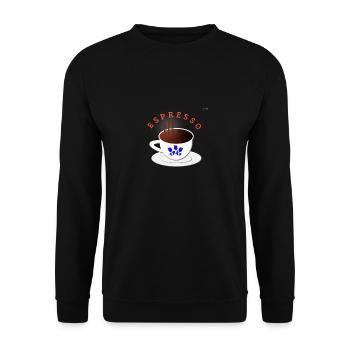 Espresso #1 - Unisex Sweatshirt - black - Front - Alina (178cm) & Michal (187cm)