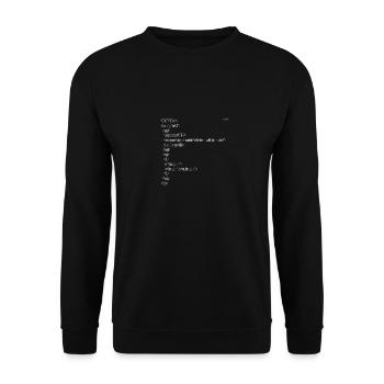 F*ck you - html code - Unisex Sweatshirt - black - Front - Alina (178cm) & Michal (187cm)
