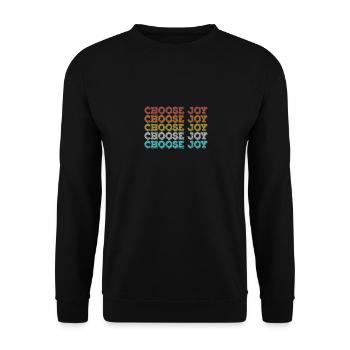 Choisissez Joy Inspirational Retro Comfort Mental - Sweat-shirt Unisexe - noir - Devant - Alina (178cm) & Michal (187cm)