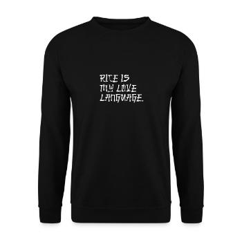 Rice Is My Love Language - Unisex Sweatshirt - black - Front - Alina (178cm) & Michal (187cm)