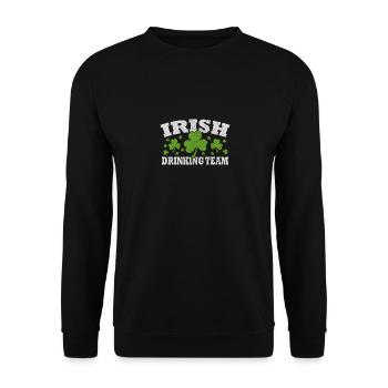 St Patrick's Day Funny Irish Drinking Team - Sweat-shirt Unisexe - noir - Devant - Alina (178cm) & Michal (187cm)