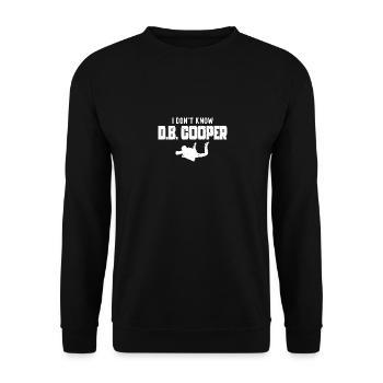 DB Cooper Air Plane Skydiving Parachute - Unisex Sweatshirt - black - Front - Alina (178cm) & Michal (187cm)