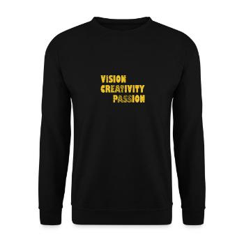 Vision Creativity Passion Adult Joke - Unisex Pullover - Schwarz - Vorne - Alina (178cm) & Michal (187cm)
