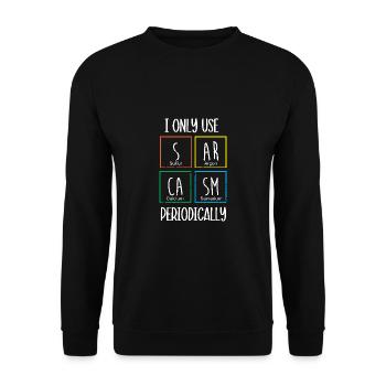 Periodic table - Unisex Sweatshirt - black - Front - Alina (178cm) & Michal (187cm)