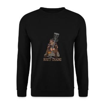 Disc Golf Retro Funny Design for Players and - Unisex Sweatshirt - black - Front - Alina (178cm) & Michal (187cm)