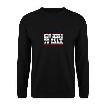 Gym Not Here To Talk Weightlifter Fitness - Unisex Sweatshirt - black - Front - Alina (178cm) & Michal (187cm)
