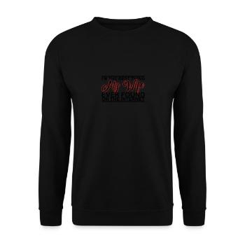 La meilleure chose que ma femme ait jamais trouvée sur Internet - Sweat-shirt Unisexe - noir - Devant - Alina (178cm) & Michal (187cm)