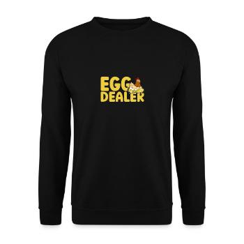 Egg Dealer Egg Farmer Chicken Lover - Unisex Pullover - Schwarz - Vorne - Alina (178cm) & Michal (187cm)