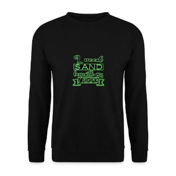 i need sand beneath my feet grün Strand Volleyball - Unisex Pullover - Schwarz - Vorne - Alina (178cm) & Michal (187cm)