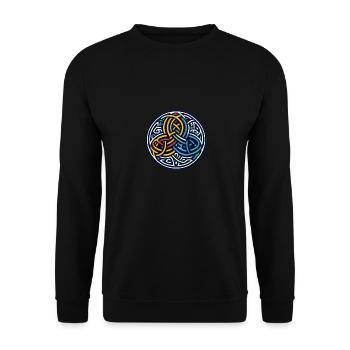 Keltenkreis Herz von Breizh - Unisex Pullover - Schwarz - Vorne - Alina (178cm) & Michal (187cm)