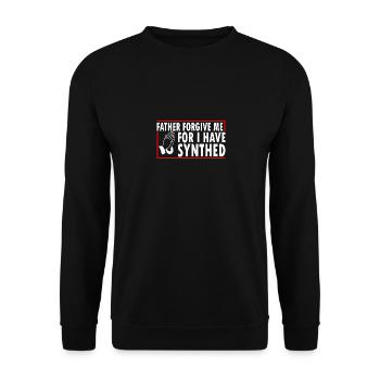Synthesizer Vintage Analog Synth Retro ADSR - Unisex Pullover - Schwarz - Vorne - Alina (178cm) & Michal (187cm)