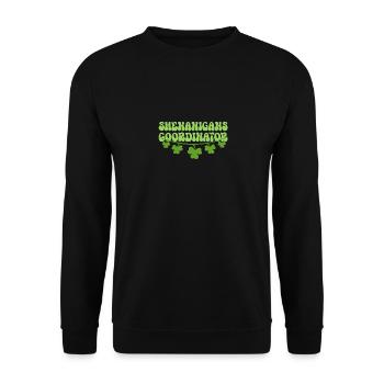 Shenanigans Coordinator Saint Patrick's Day - Unisex Sweatshirt - black - Front - Alina (178cm) & Michal (187cm)