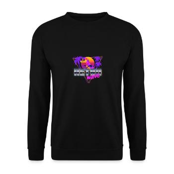 Synthwave Dinosaure - Sweat-shirt Unisexe - noir - Devant - Alina (178cm) & Michal (187cm)
