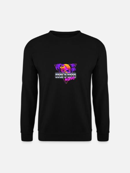 Synthwave Dinosaur - Unisex Sweatshirt - black
