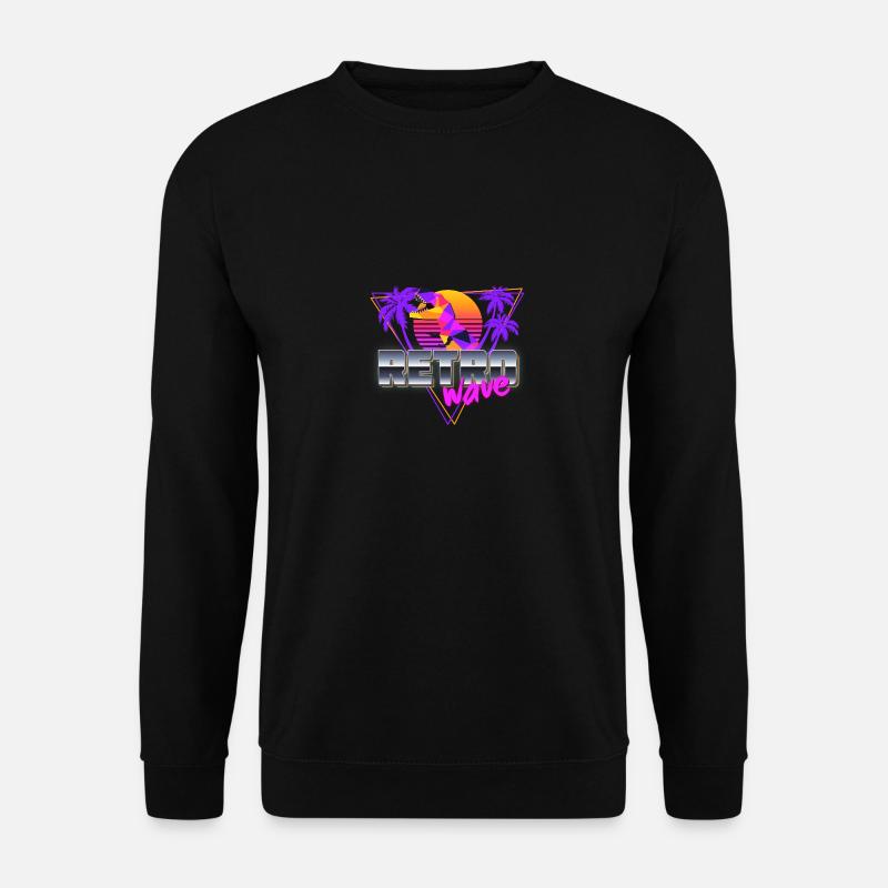 Synthwave Dinosaur - Unisex Sweatshirt - black