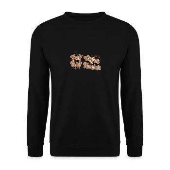 Vintage Half Coffee Half Teacher Drôle De Professeur - Sweat-shirt Unisexe - noir - Devant - Alina (178cm) & Michal (187cm)