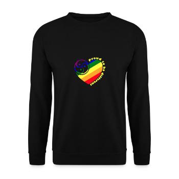 Proud to be dark different - Unisex Pullover - Schwarz - Vorne - Alina (178cm) & Michal (187cm)