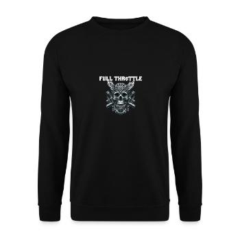 Vollgas - Full Throttle - Unisex Sweatshirt - black - Front - Alina (178cm) & Michal (187cm)