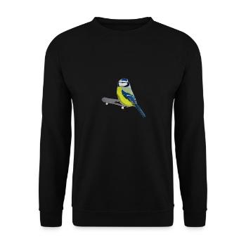 Blue Skateboard Bird Skating Funny Animal - Unisex Sweatshirt - black - Front - Alina (178cm) & Michal (187cm)