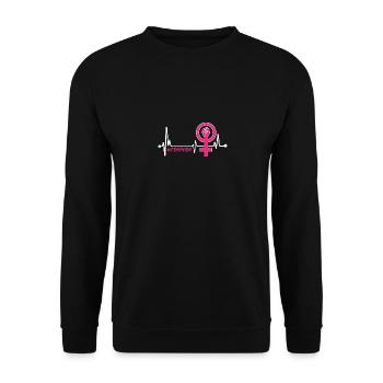 Féminisme Heartbeat - Sweat-shirt Unisexe - noir - Devant - Alina (178cm) & Michal (187cm)