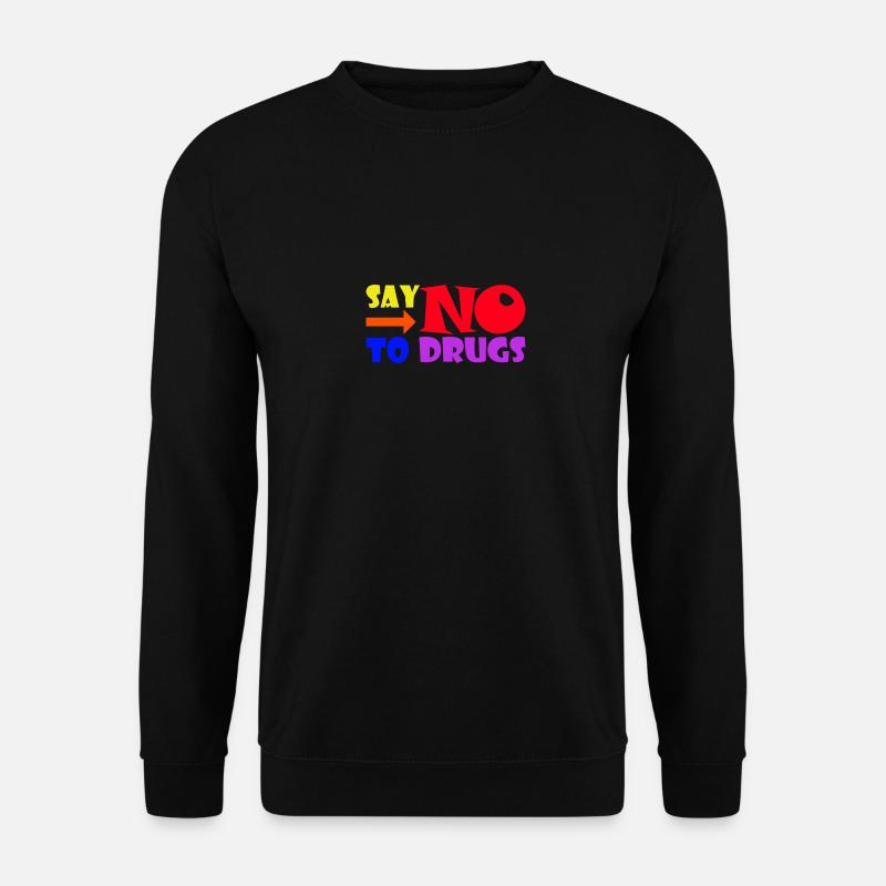 Rétro dit non aux drogues - Sweat-shirt Unisexe - noir