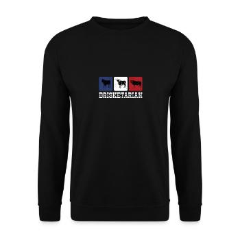 Brisketarian Brisket BBQ Lover - Unisex Sweatshirt - black - Front - Alina (178cm) & Michal (187cm)