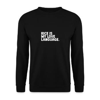 Rice Is My Love Language - Unisex Sweatshirt - black - Front - Alina (178cm) & Michal (187cm)