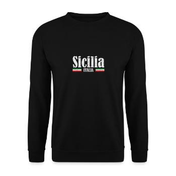 Europe Voyage Vintage Sicilia Italia Touriste - Sweat-shirt Unisexe - noir - Devant - Alina (178cm) & Michal (187cm)
