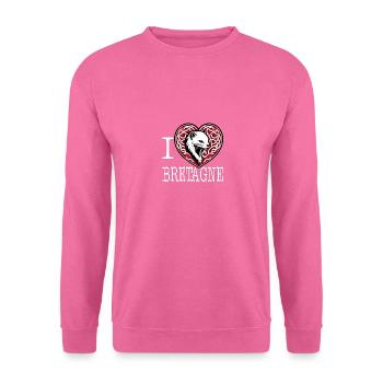 Ich liebe Bretagne Hermine Tribale Redlight - Unisex Pullover - Pink - Vorne