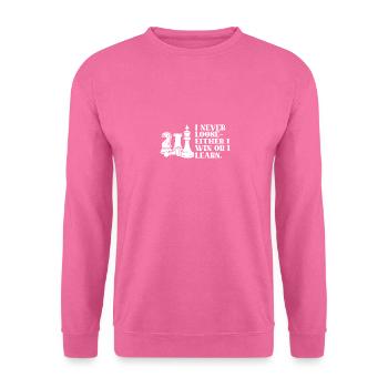 Chess I Never Loose I Either Win Or Learn Chess - Unisex Pullover - Pink - Vorne