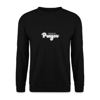 Propulsé par Prayer Priest Church Wear Christian - Sweat-shirt Unisexe - noir - Devant - Alina (178cm) & Michal (187cm)