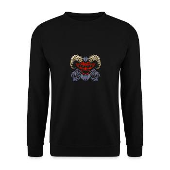 krampus - Unisex Sweatshirt - black - Front - Alina (178cm) & Michal (187cm)