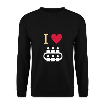 ★ Design colors changeable ★ I love meetings - Unisex Sweatshirt - black - Front - Alina (178cm) & Michal (187cm)