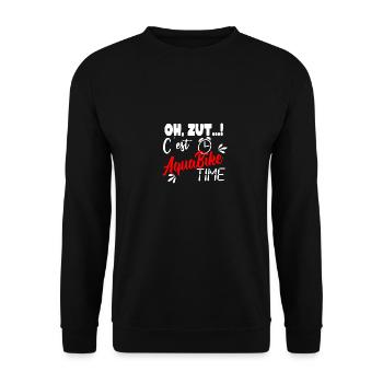oh zut, c'est aquabike time - Sweat-shirt Unisexe - noir - Devant - Alina (178cm) & Michal (187cm)